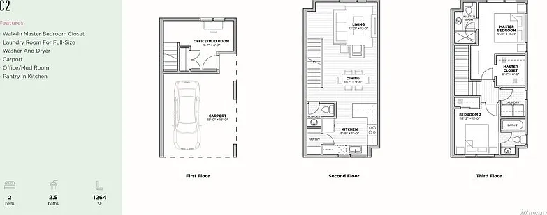 2 bed, 2.5 bath, 1264 sqft, $2,750 — Photo 4