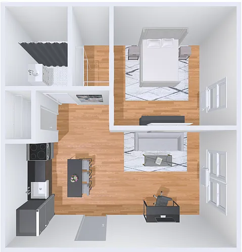 Floor plan 1bd/1b 12