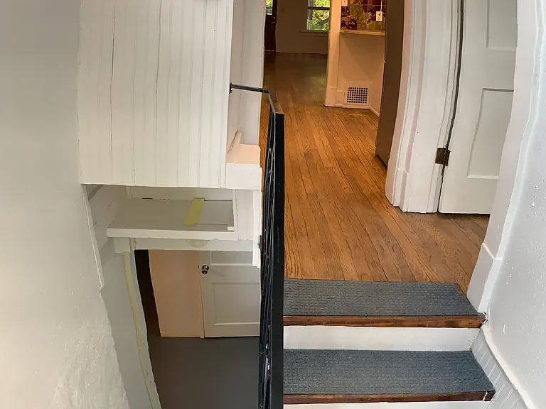 Looking down to basement