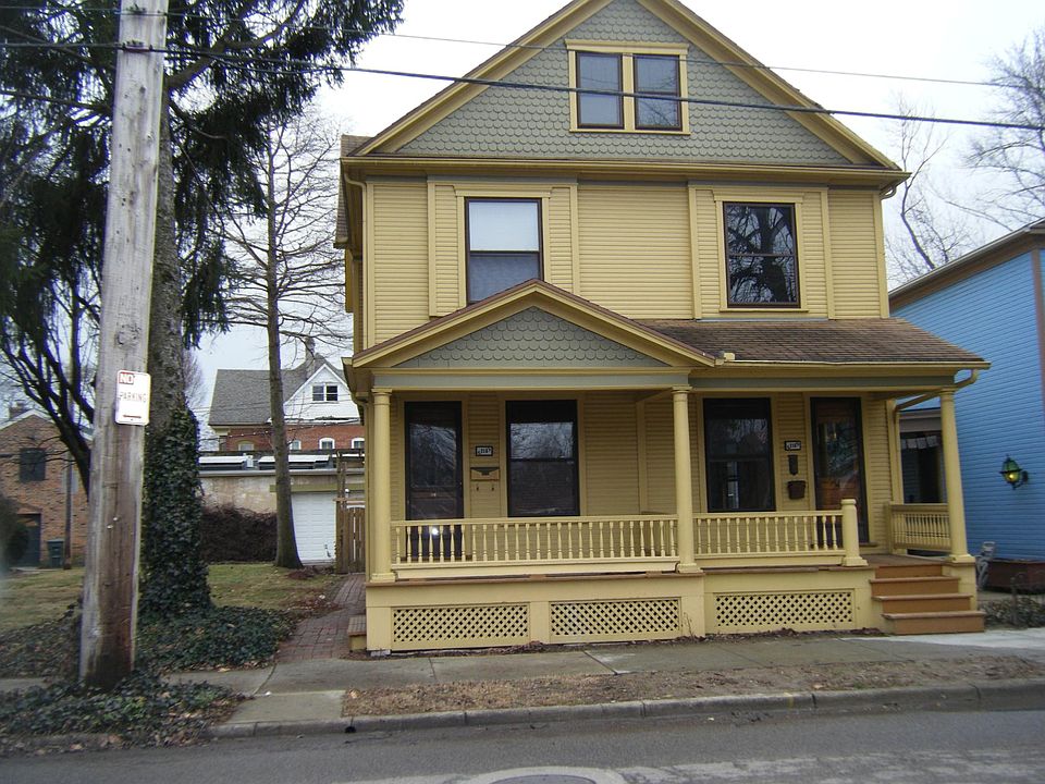 Half of a double with 2 private parking spaces behind.