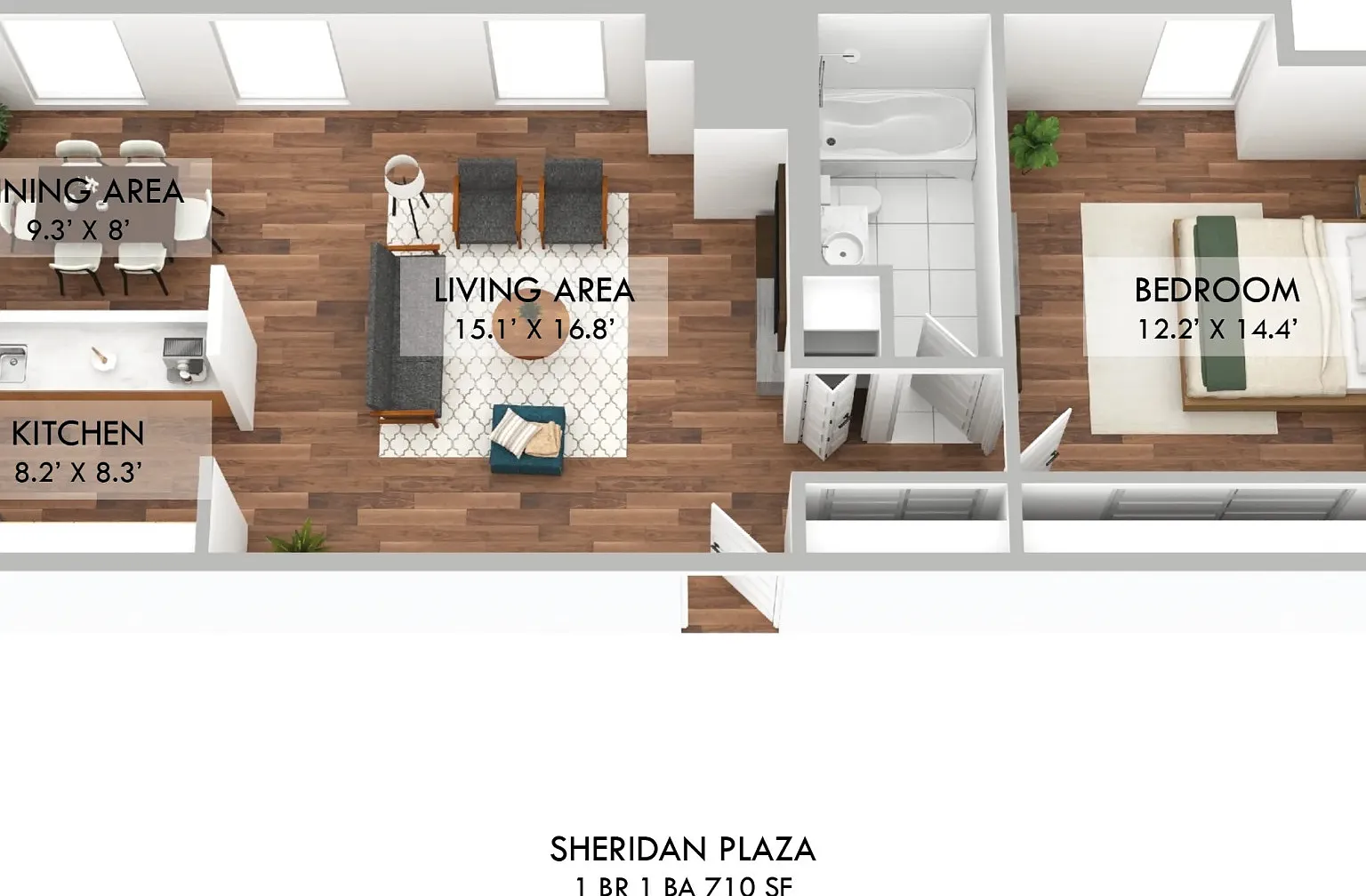 1 bed, 1.0 bath, 730 sqft, $2,457 — Photo 3