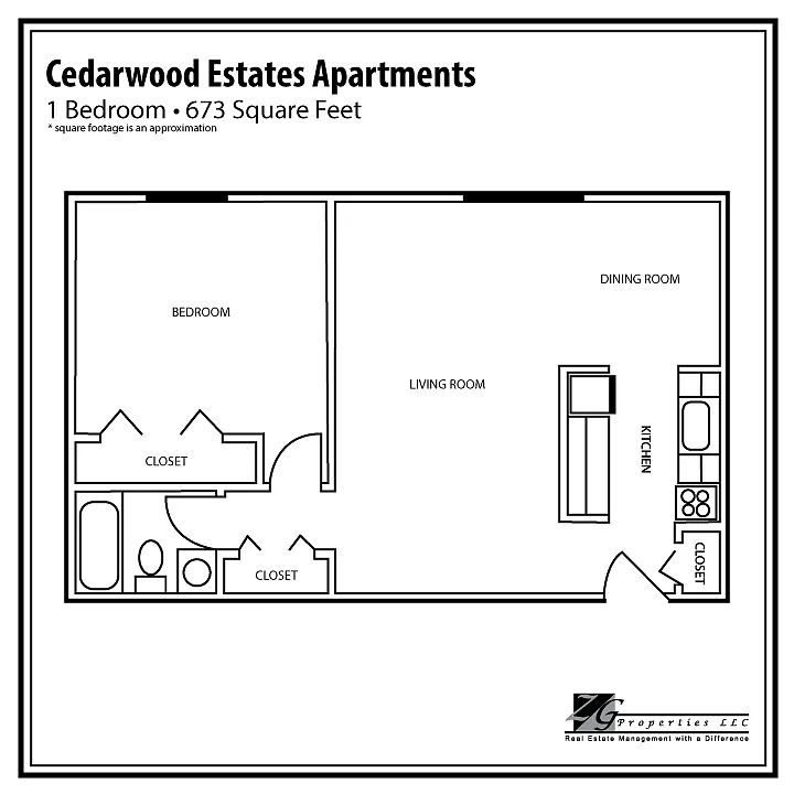 Floor plan 1 Bedroom