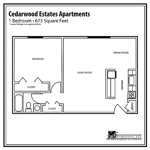 Floor plan 1 Bedroom