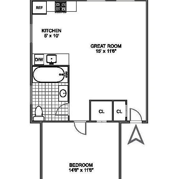 Plan B -- 468 SF
