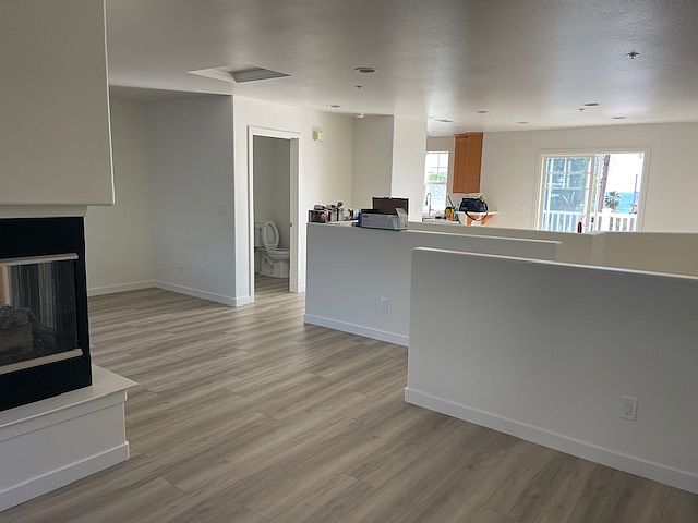 Open floor plan upstairs (living room, dining room and kitchen)