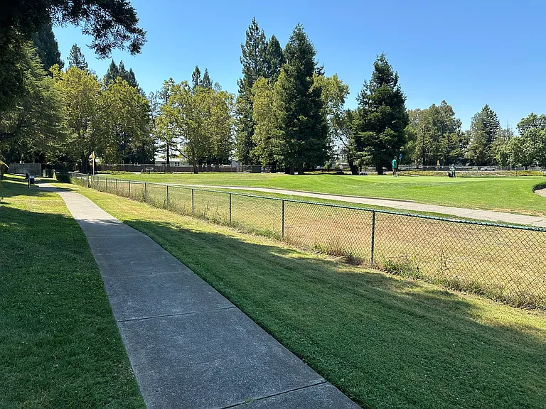 Pathway along golf course