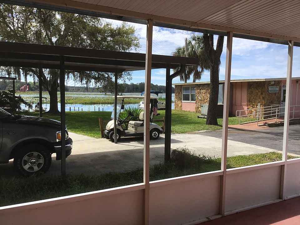 View of lake from carport