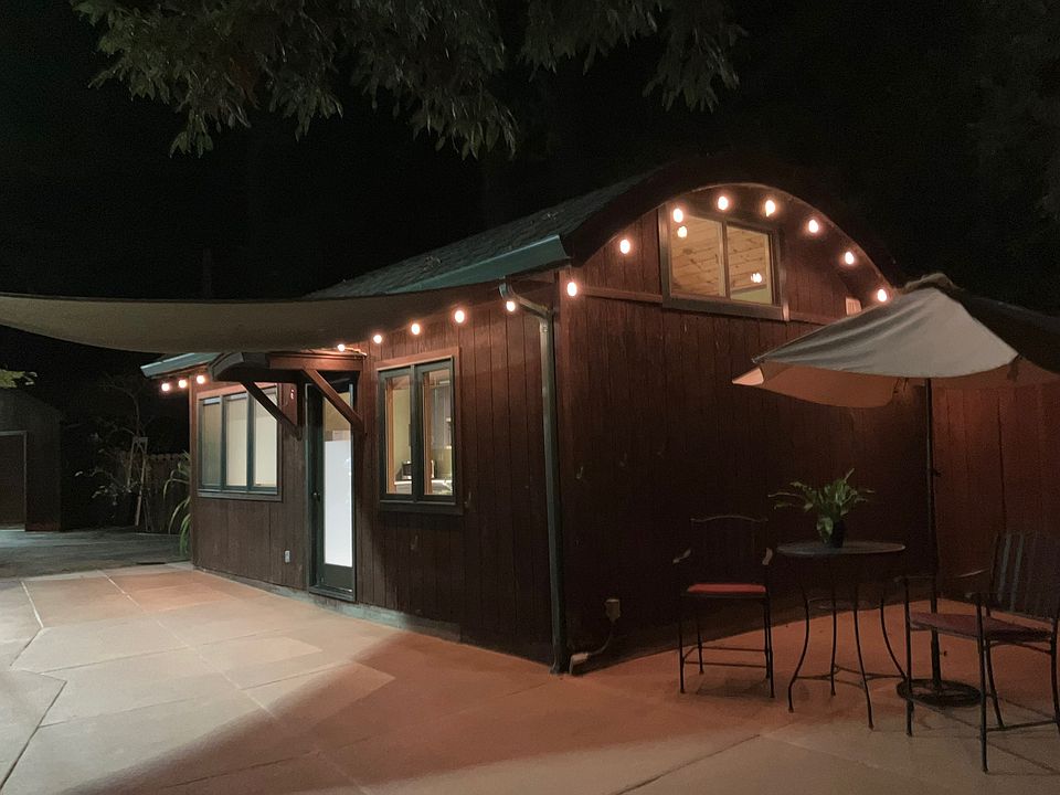 Exterior view at night...