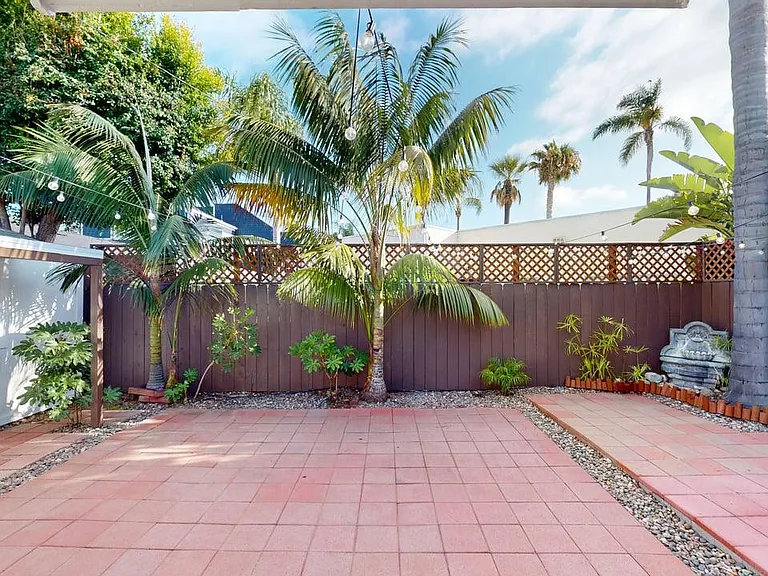 patio view from the main cottage with the "casita on the left