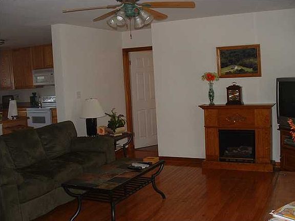 Living room with fireplace