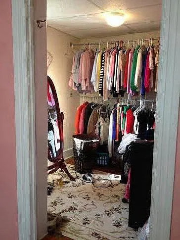 walk-in closet view
