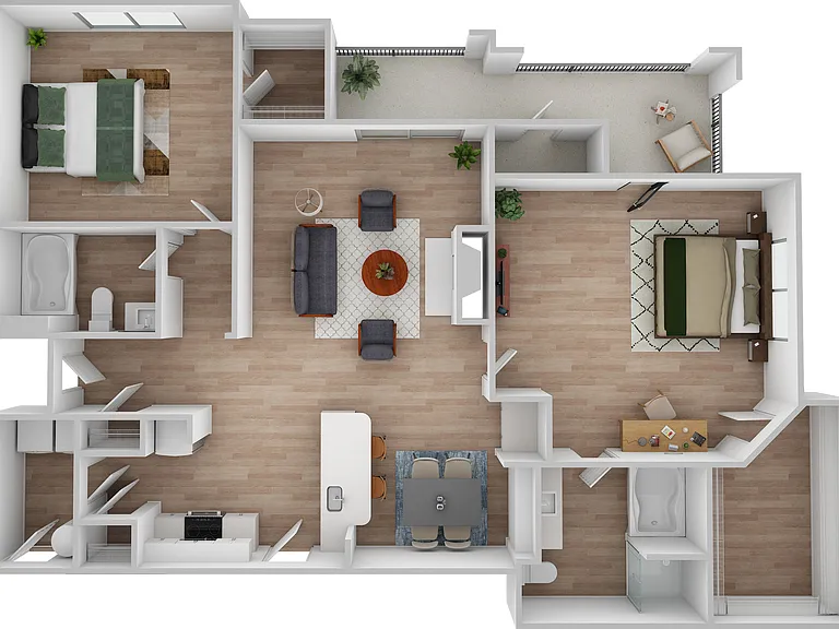 2 Bedroom | 2 Bath | 1243 SF 2 Bedroom | 2 Bath | 1243 SF