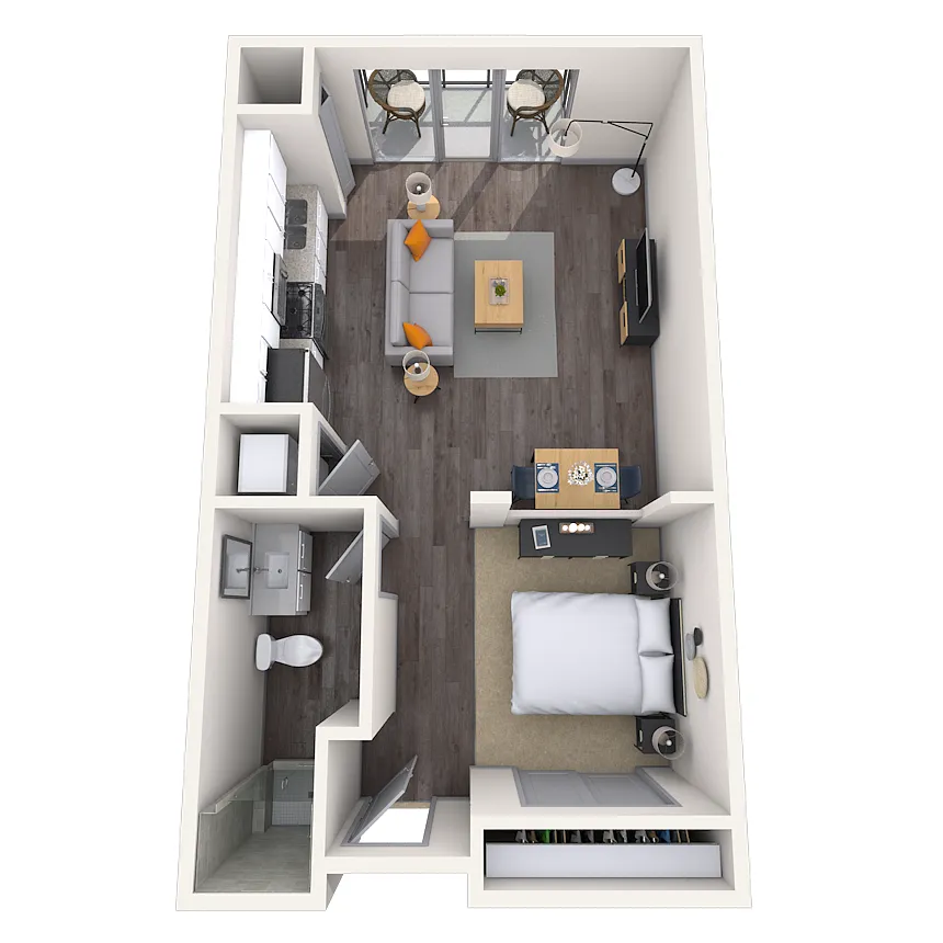 Floor plan Loft 0x1 617-663 SF