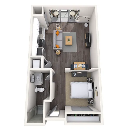 Floor plan Loft 0x1 617-663 SF