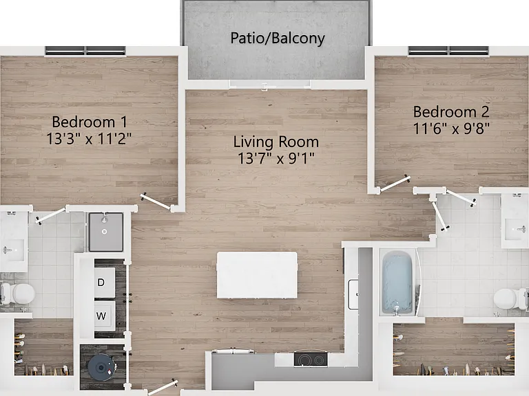 B3 | 2 Bedroom 2 Bath | 1,010 sq ft | The Westerly Apartments in Millcreek, UT B3 | 2 Bedroom 2 Bath | 1,010 sq ft | The Westerly Apartments in Millcreek, UT