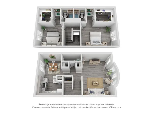 Floor plan 2X2.5 Renovated 1200 sq ft