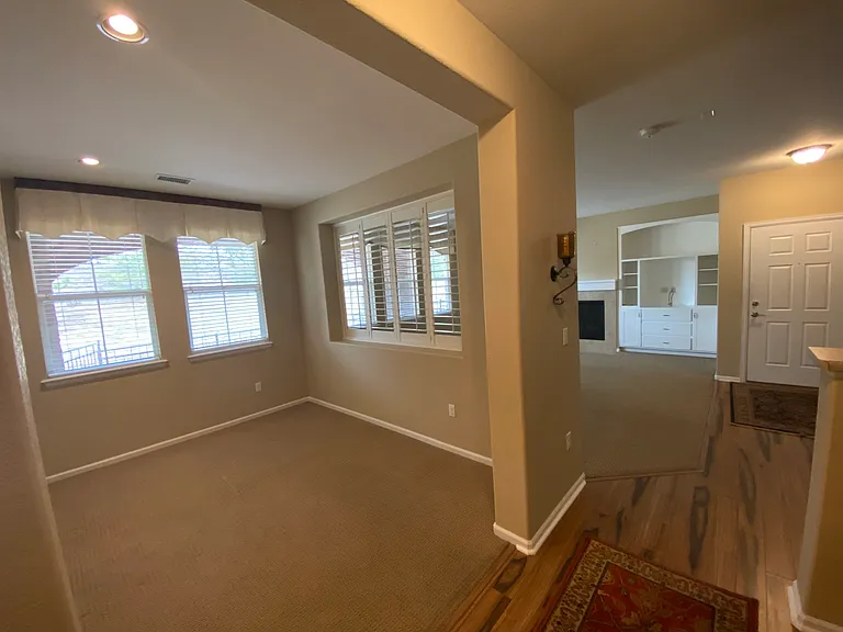 Den/office on left looking into living room