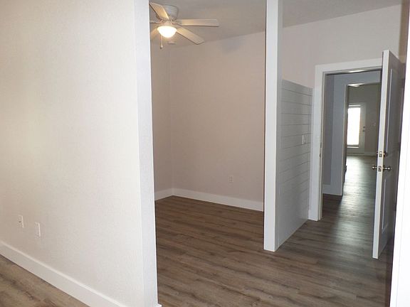 Front door and bedroom area