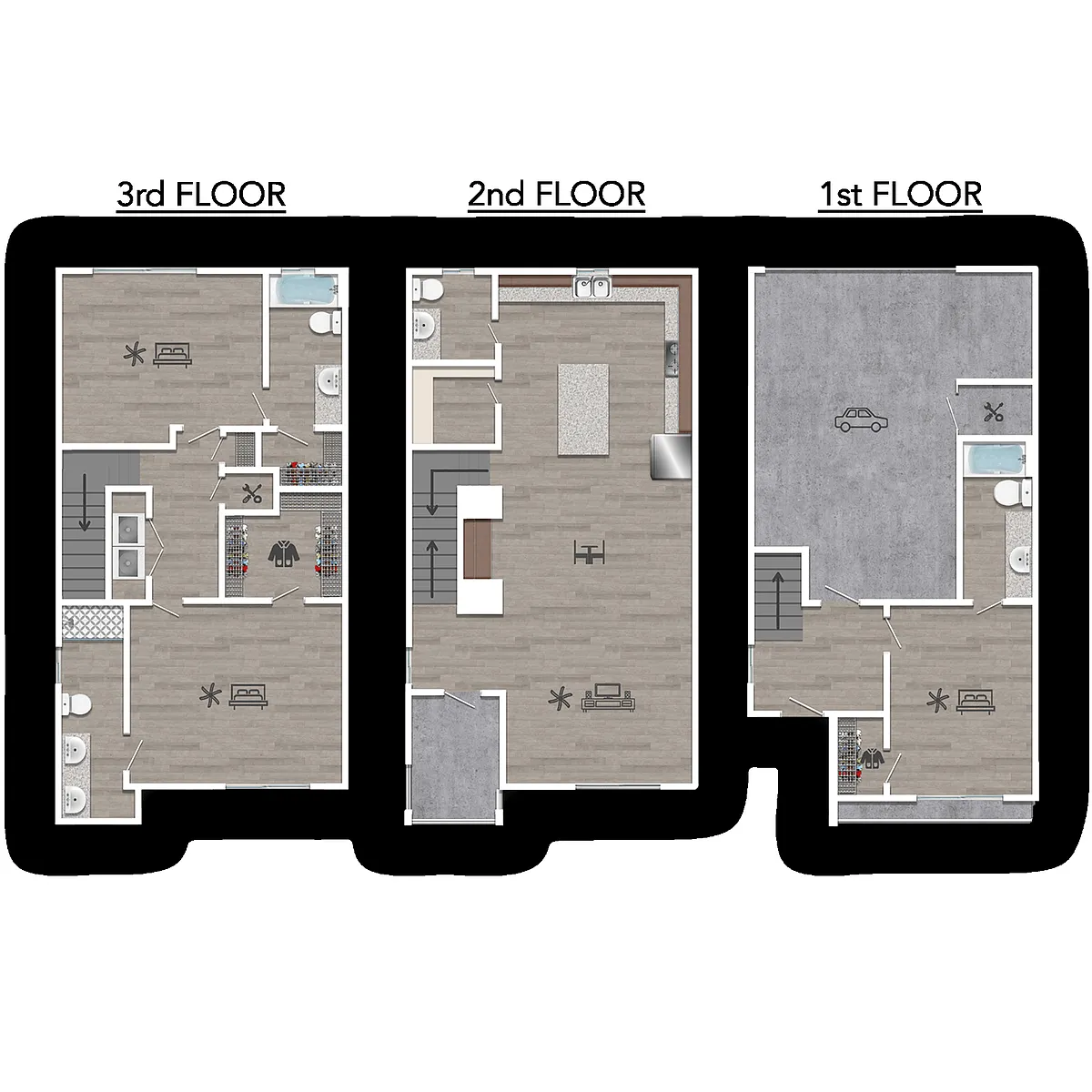 Floor plan Townhome 3C