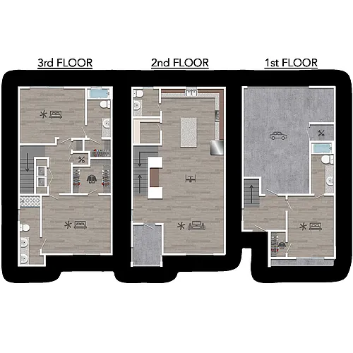 Floor plan Townhome 3C