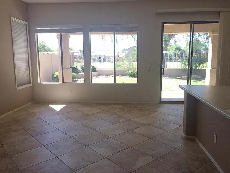 Another view of the living area that is open to the kitchen.