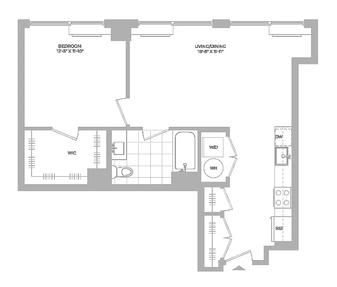 Floor plan A15 -1X1