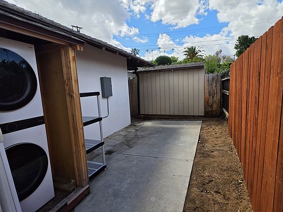 Patio and laundry area