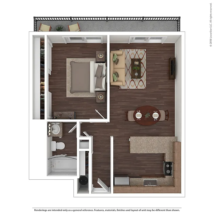 Floor plan 1 Bedroom 1 Bathroom