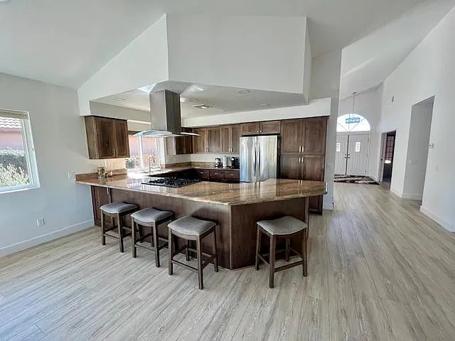Fully outfitted kitchen