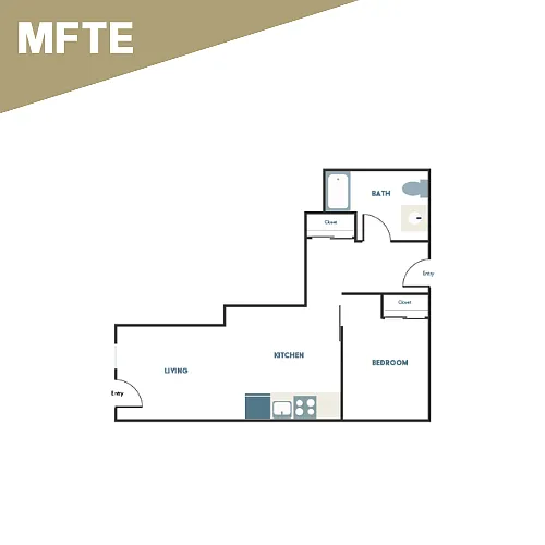 Floor plan 1x1 - B5 - Affordable