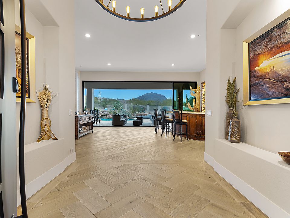 Interior of Foyer through iron pivot door