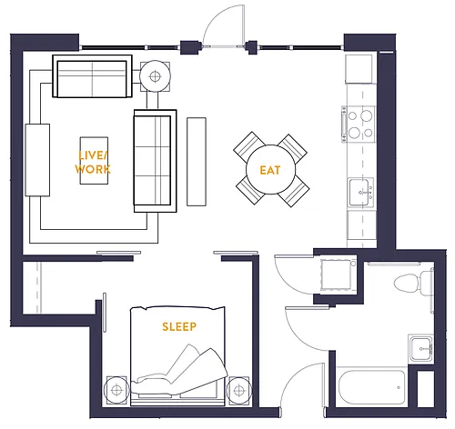 Floor plan Live Work - B