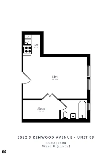 Floor plan Studio (A2)