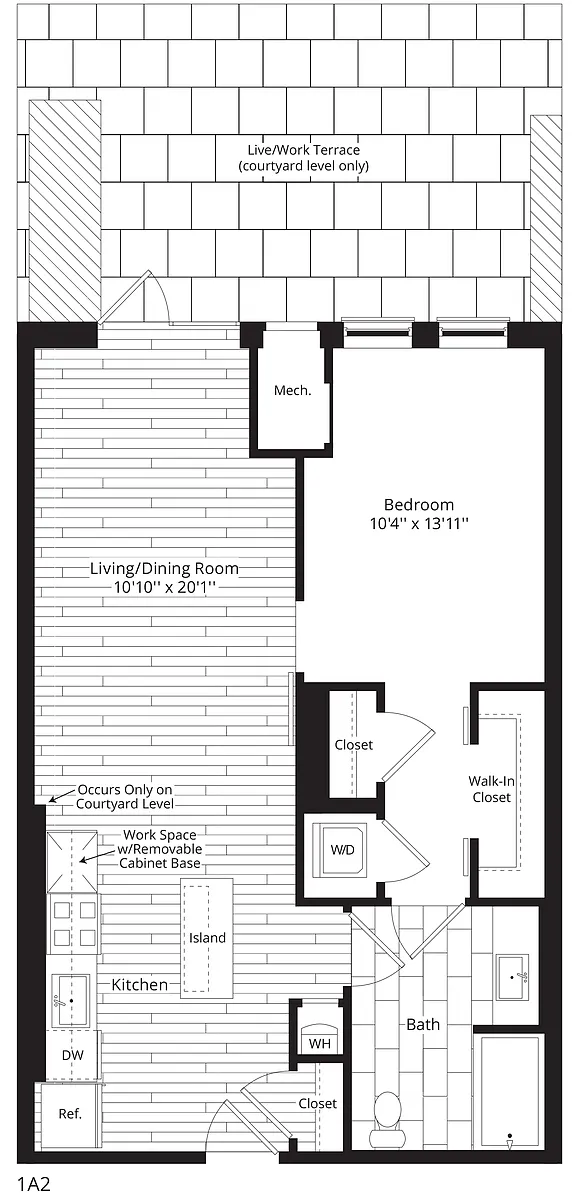 Floor plan 1 Bed/1 Bath