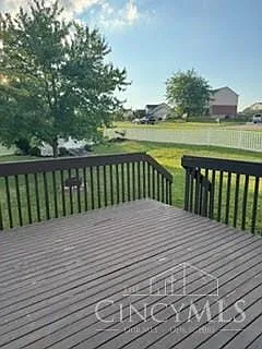 Large back deck.