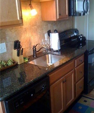 Kitchen with granite countertop