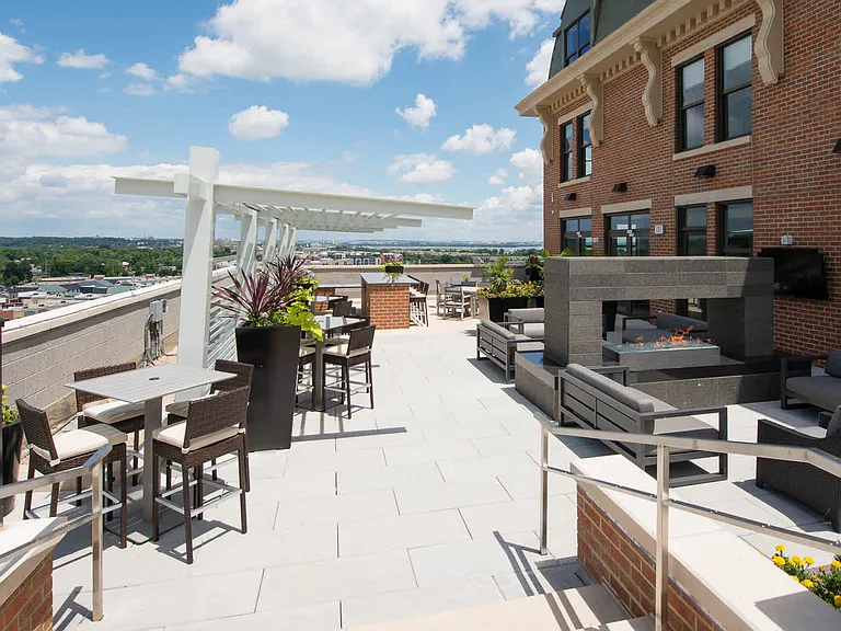 Rooftop Terrace and Lounge with Fireplace