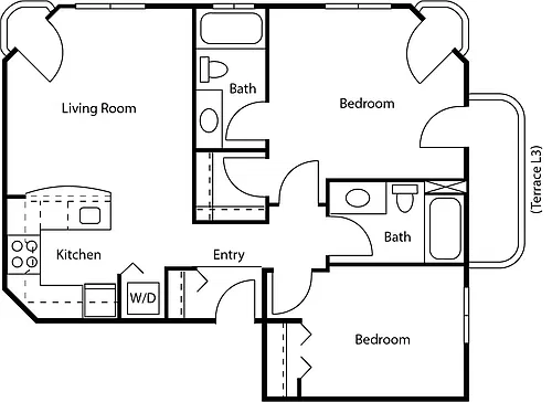 Floor plan 2X2 C3