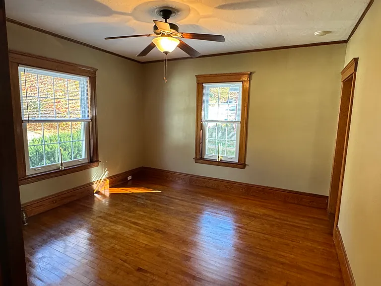This is the spacious front bedroom.