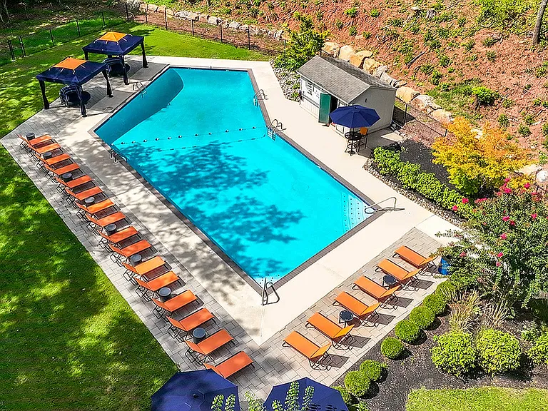 Aerial view of pool