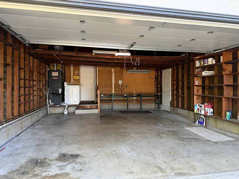 Garage with workbench