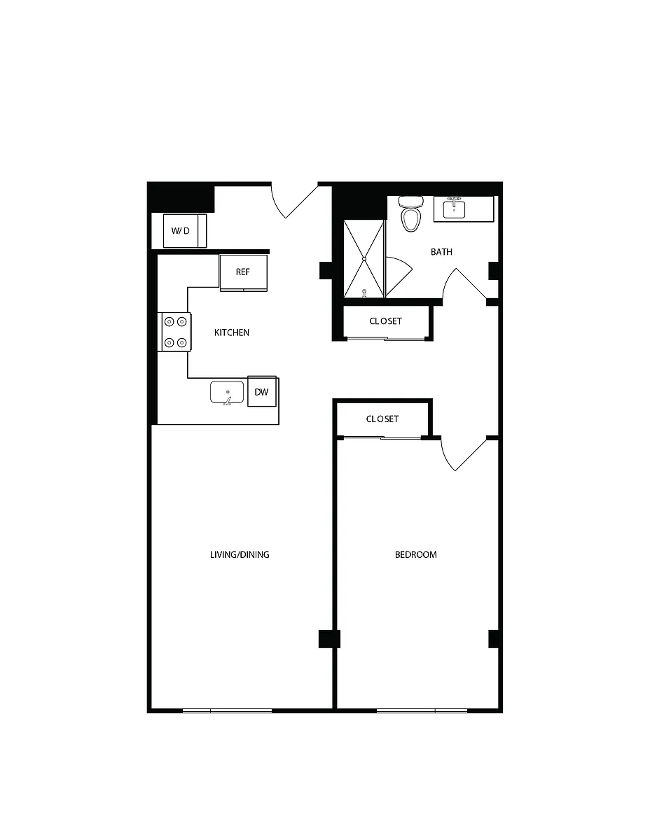 Floor plan 1K