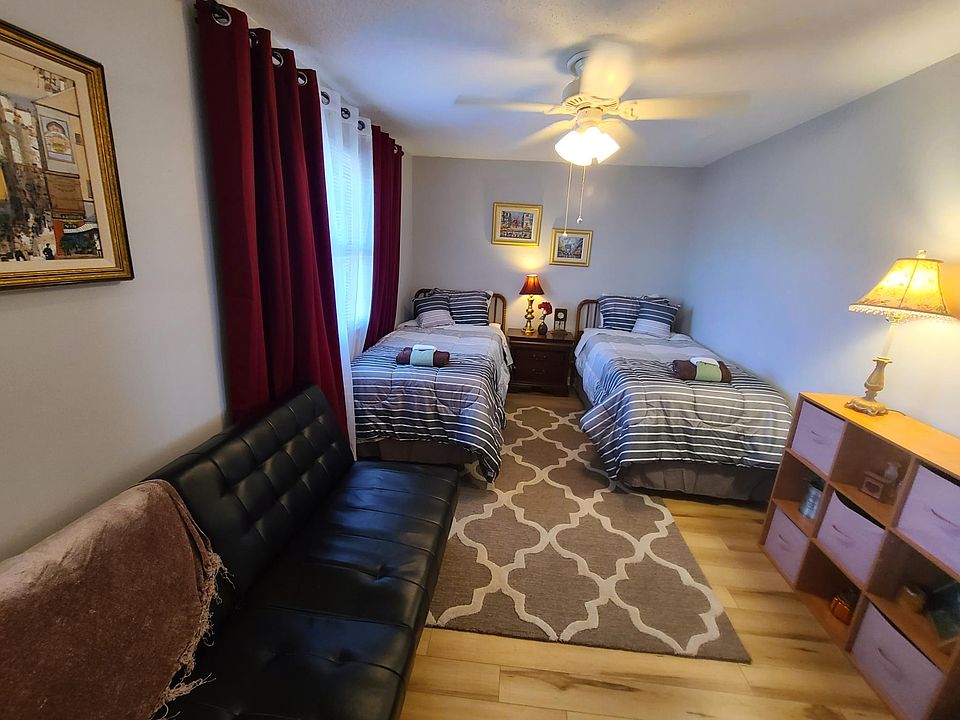 Double Bed with chair and TV