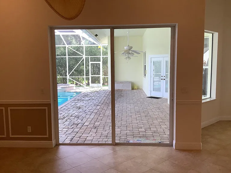 From family room facing pool and lanai