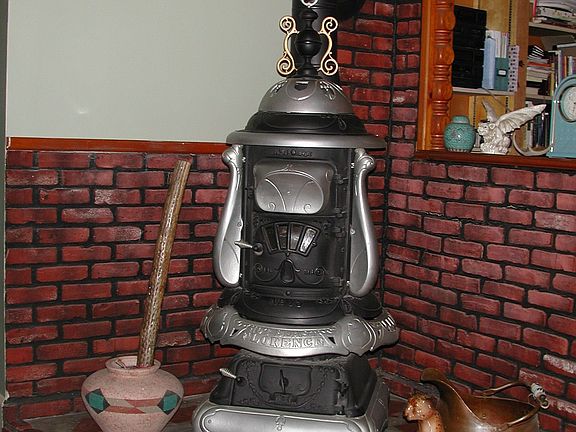 Stove in dining room