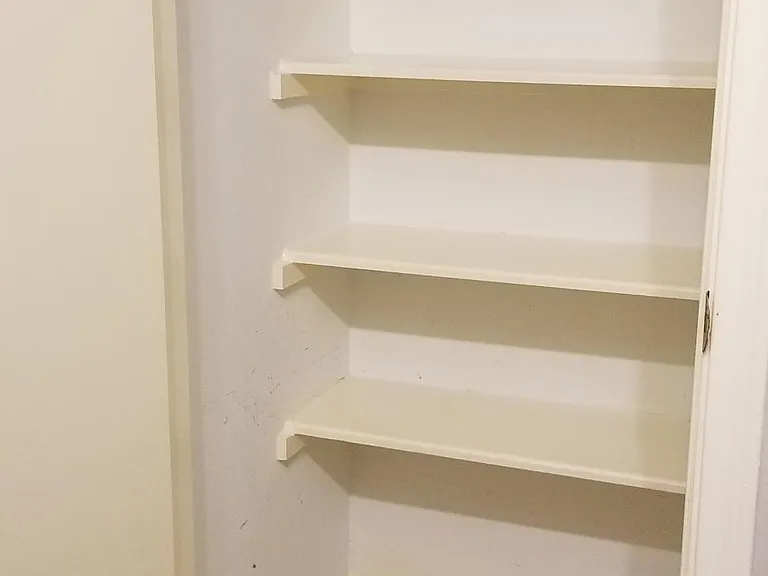 closet in master bathroom