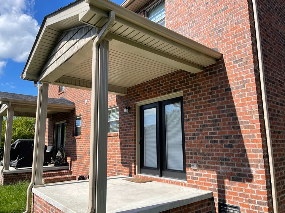 Covered private back porch