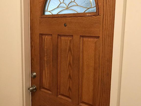 private entry with two landings for shoe storage etc