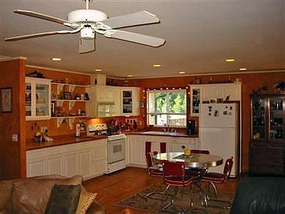 Great Kitchen,note hardwood floors