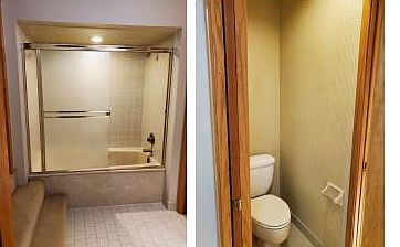 One of two bathrooms